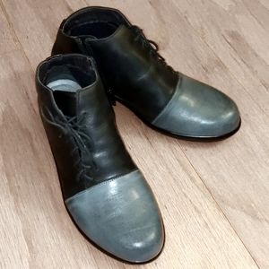 Naot two tone leather booties